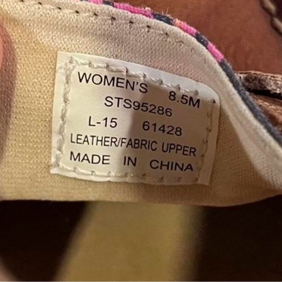 Sperry Women’s Tropical Brown Loafers with Side Pattern Floral Size 8.5 Vacation - Picture 6 of 6